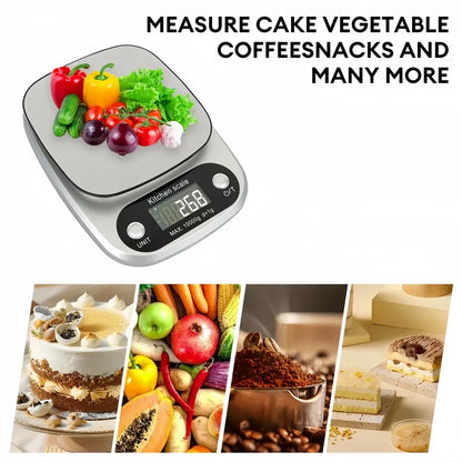 Digital Kitchen Scale Stainless Steel LCD Electronic Food Scale Jewelry Coffee Baking Portable High-quality Kitchen Tool 10kg/1g