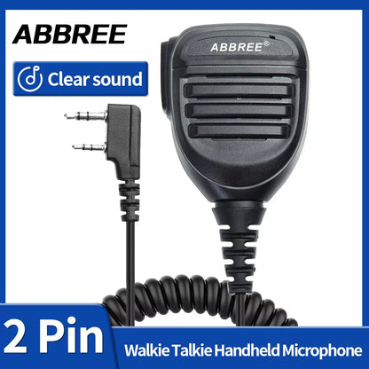 ABBREE AR-770 Walkie Talkie Speaker Microphone K Plug Handheld Mic For Baofeng UV-32 UV-5R Mini QuanSheng UV-K5/K6 Two Way Radio