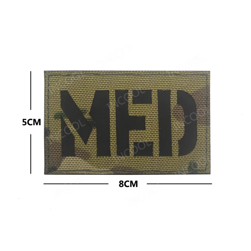 Infrared IR Reflective Patch K9 FIRE MEDIC PRESS MED PJ Decorative Patches Biker Armband Patch For Clothing Backpack