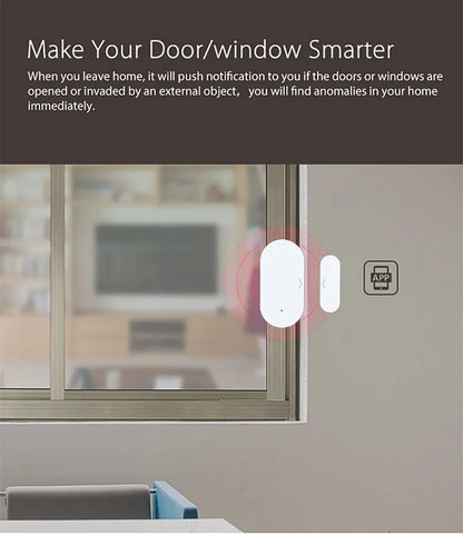Tuya ZigBee 3.0 Smart Door Window Sensor Door Open Closed Detectors Smart Home Security Protection Alarm System for Alexa Google