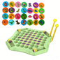 Kids Memory Game Board Chess 54 Cards Animal Fruit Flip Chess Educational Logical Thinking Learning Toy for 2-4 Players