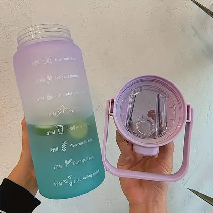 Sports Water Bottle 2 Liters Bottle Drinking Plastic Large Portable Travel Fitness Cup High Value Big Fat Cup Adult Universal