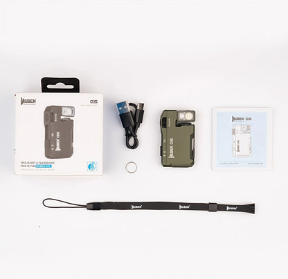 WUBEN G5 Rechargeable EDC Flashlight, 400 Lumens Dual Light Sources Mini Flashlight with RGB Light, Portable Pocket Flashlights