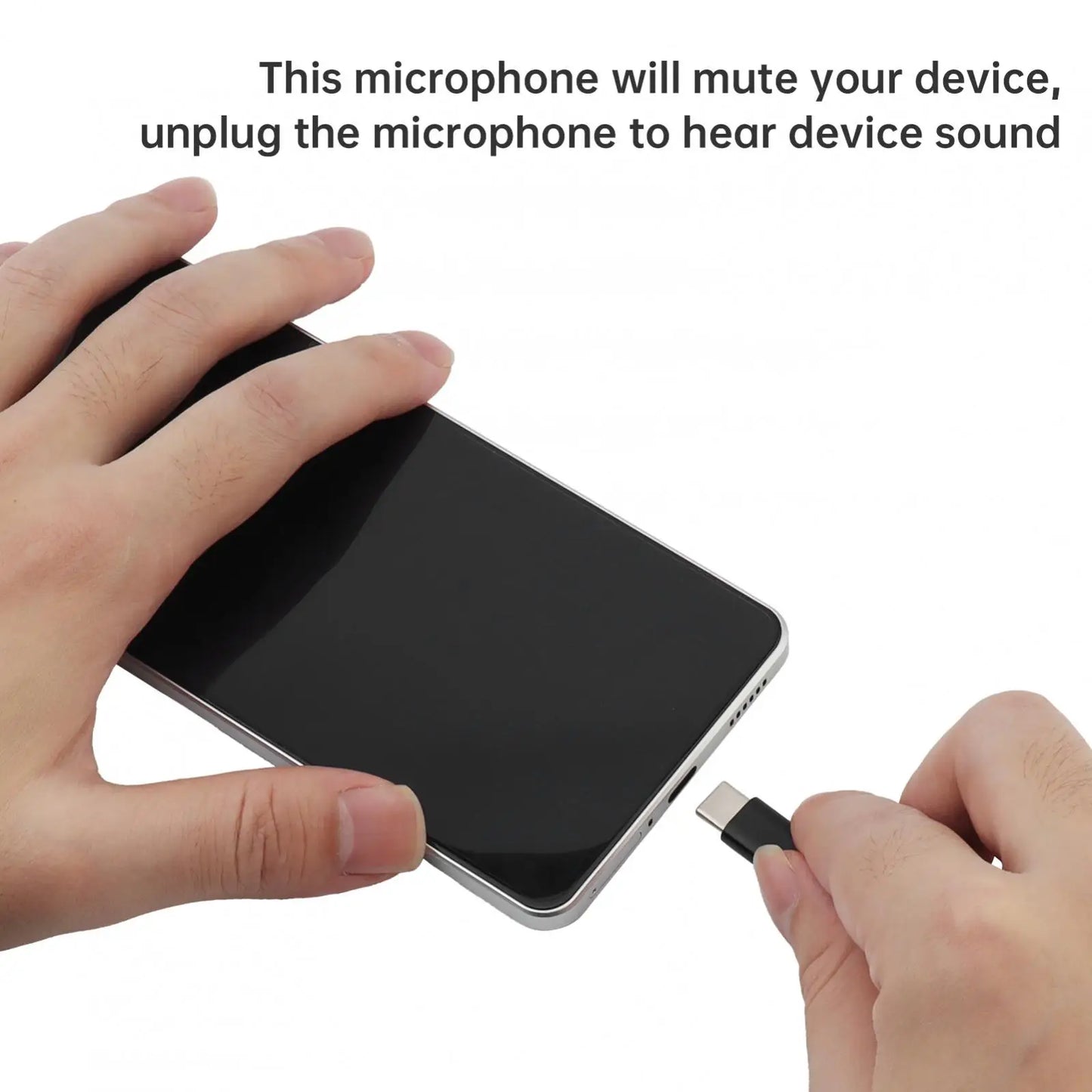 Lavalier Mic USB C Microphone Lapel Clip Mic for Android TypeC Equipment