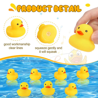 50/100/150pcs Mini Rubber Ducks Bulk, Tiny Baby Shower Rubber Duck, Small Rubber Duck,  Party Decoration