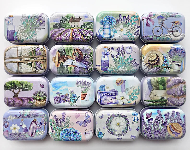 1/3/6PCS Flip Cover Tin Box Mini Rectangular Iron Box Decorative Box Portable Small Storage Cans Candy Pills PaperClip CuteStyle