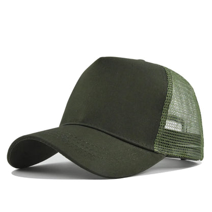 Customized Printed Logo Five Piece Baseball Caps Solid Color Mesh Breathable Sun Shading And Sun Protection Duck Tongue Hats