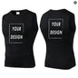 elastic sleeveless running Gym men's and women's free custom logo compression vest, quick drying sports sleeveless T-shirt