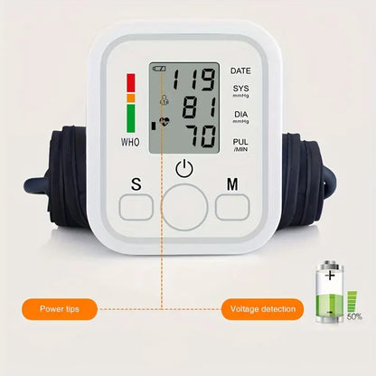 Upper Arm Automatic Blood Pressure Monitor BP Sphygmomanometer Pressure Meter Tonometer for Measuring Arterial Pressure