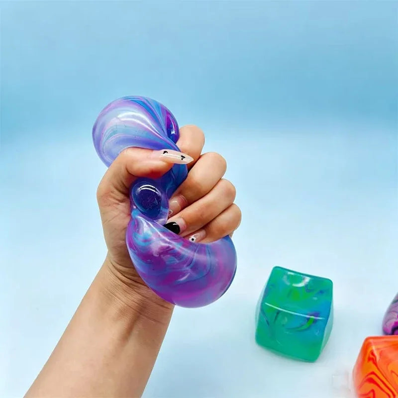 Squeeze Ice Cube Maltose Stress Relief Toys Sensory Desk Cube for Adults & Kids - Perfect Anxiety Relief Ornament