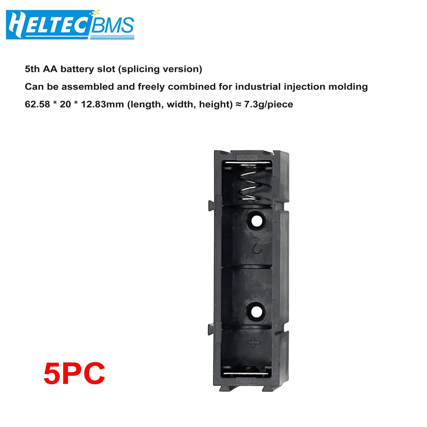 NO.5 Battery Cartridge Pin NO.7 Battery Slot PCB Base Free Splicing DIY Series Parallel Battery Storage Box