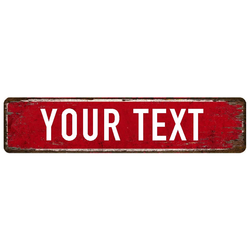Custom Street Sign, Personalized Metal Sign For Office Workplace Home Yard Road, Custom Your Text Signs for Outdoor 16x4 Inches