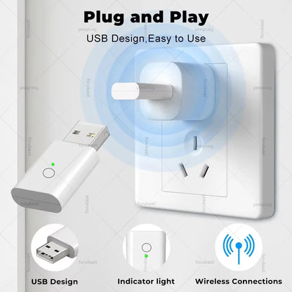 Zigbee 3.0 USB Signal Repeater Range Extender Amplifier For Home Assistant Zigbee2MQTT Tuya Smart Life Devices Automation Module