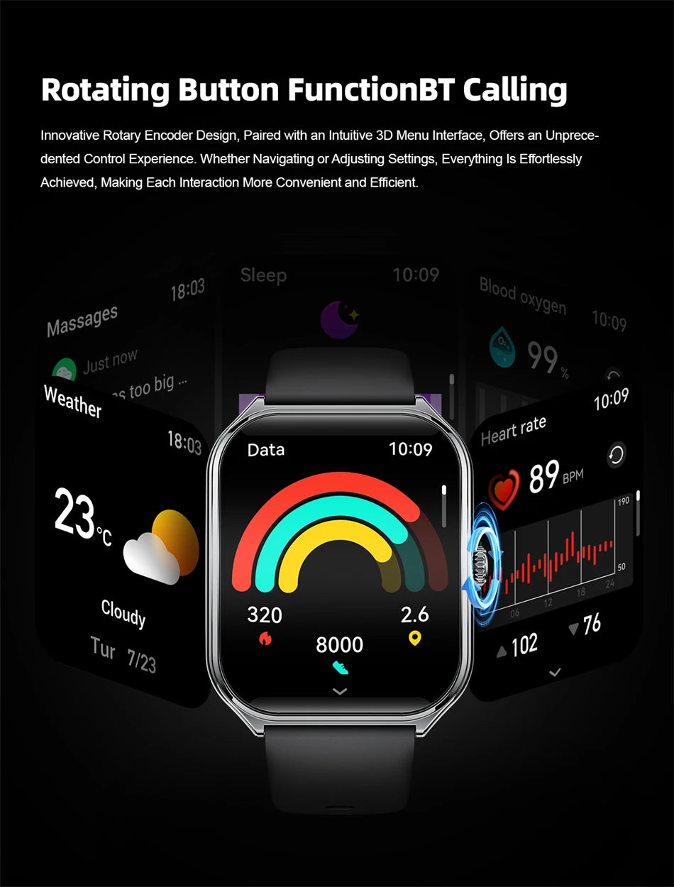 2026 New Ultra-thin Durable Women Smart Watch 1.96" Amoled Screen Sport Health Fitness Wireless Bluetooth Call Smartwatch