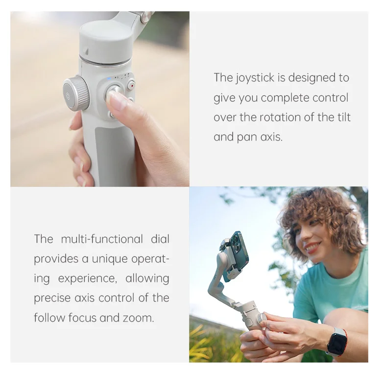 FeiyuTech VB4 Face Tracking Cell Phone Gimbal Stabilizer for Vlogging iPhone 17 Pro Max Samsung Galaxy, Built-in Selfie Stick