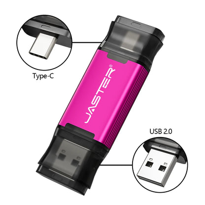 TYPE-C USB Flash Drive 128GB USB-C Memory Stick Business Gift Pen Drive 64GB 32GB Black Blue Golden Pendrive 16GB 8GB 4GB 128MB