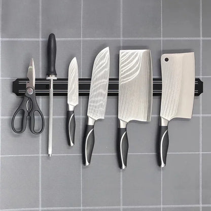 Multipurpose Magnetic Knife Rack Strip Household Kitchen Tools Space-Saving Wall Mounted Magnet Knives Holder With Rack