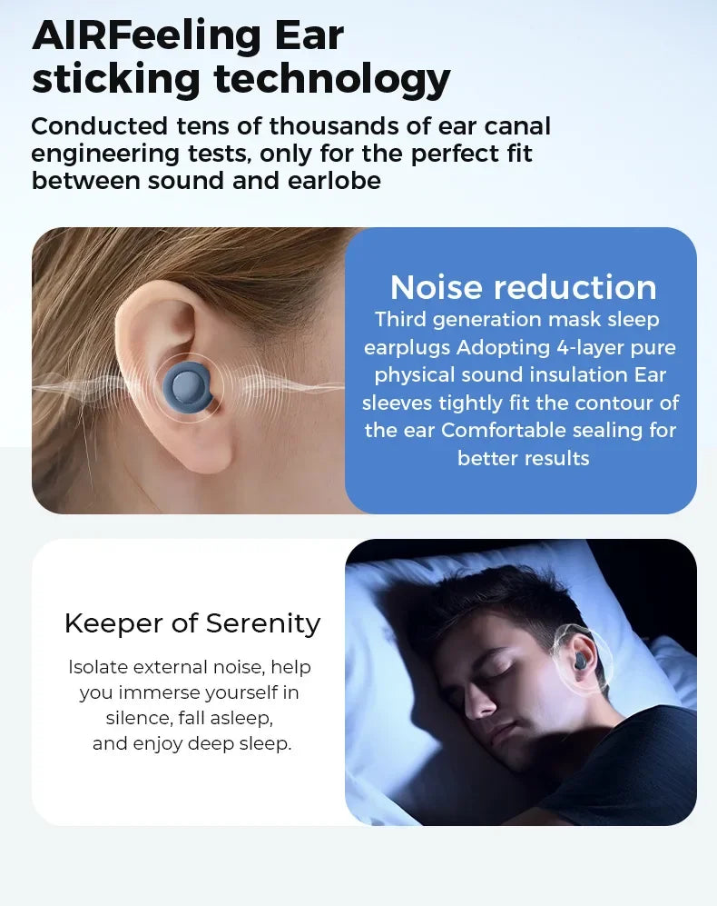 Ear Plugs for Sleeping,Sleep aid,Noise Reduction Super Soft Reusable,Hearing Protection Anti noise earplugs for Travel Work