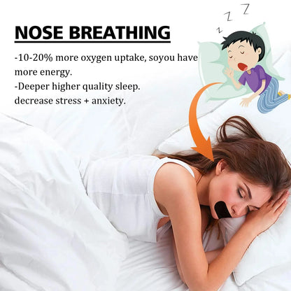 30/60Pcs Anti Snoring Sleep Mouth Tape Best Breathing Nasal Strips Medical Grade Improved Sleeping Snoring Relief