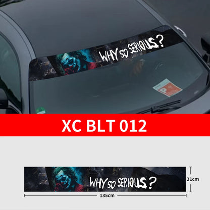 Why So Serious Car Sticker funny Joker Front Windshield Decal Vinyl Car Accessories Decor Car shade decoration DIY Stickers