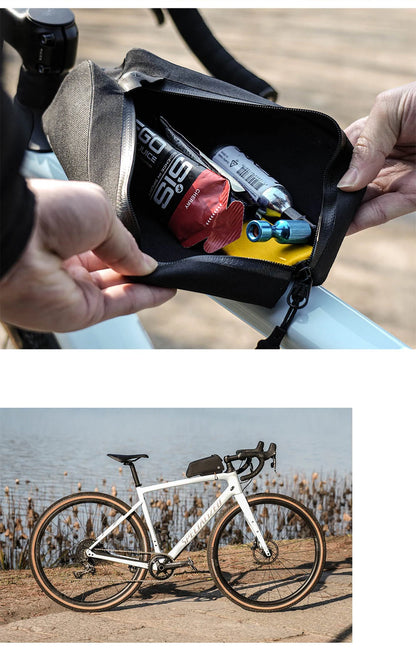 Rhinowalk Bicycle Front Top Tube Bag With Quick Release System & Internal Support Panel Waterproof Bike Cycling Frame Pack
