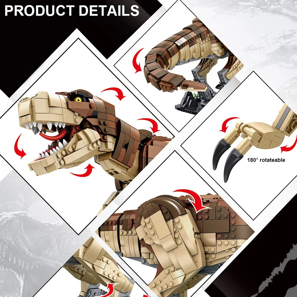 Dinosaur Toys Jurassic Park Indominus Rex Dinosaur World Building Blocks Mosasaurus Tyrannosaurus Bricks DIY Toys Children Gifts