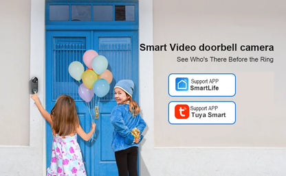 Bezprzewodowa kamera dzwonkowa 1080P WiFi Smart Door Bell Tuya Smart Home Security Detekcja ruchu Night Vision Intercom Dzwonek