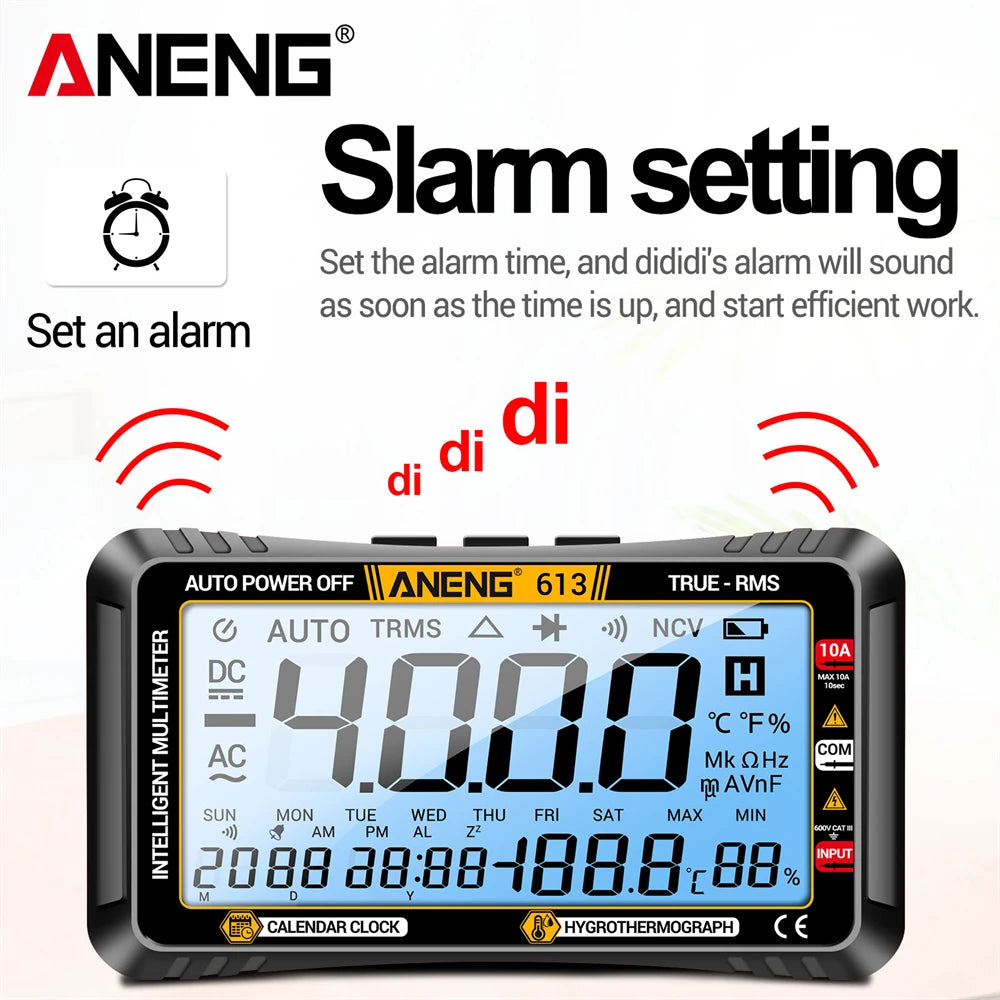 Smart Multimeter Detector 4000 Count Digital  AC/DC Curent Voltage Resistor Measurement  3 in 1 Professional Test Tool ANENG 613