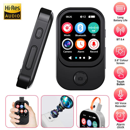 MP3 Player HiFi 2026 New Bluetooth 5.3 Sports Sound Music Walkman with Camera for Photos Built-in FM Radio Voice Recorder