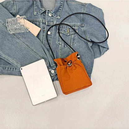 1× Nylon Crossbody Bag Soft Mini Phone Wallet Multifunctional Canvas Square Shoulder Bag Messenger Bag for Outdoor Hiking Travel