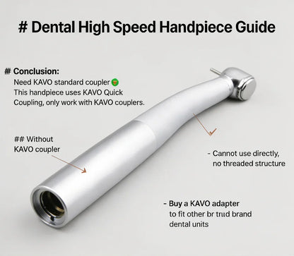 KAVO Type Dental Fiber Optic  LED Turbine Quick Coupling High Speed Handpiece  Air Turbine  3 Water Spray rotatio Type Handpiece