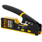 RJ45 Crimp Tool Kit Pass Through Cat6 Crimping Tool For Cat5 Cat5e Cat6 8P8C Connector, All-in-one Ethernet Crimper