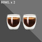 80ML Double Wall Glass Cup 1/12PCS Transparent Handmade Heat Resistant Tea Drink Whisky Wine Set Espresso Coffee Milk Mugs Gift