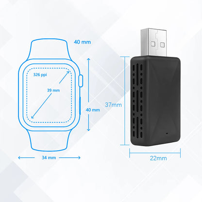 2 in 1 AI Box Mini Adapter Wired to Wireless Carplay&Android Auto Compatible with 99% of Cars Plug and Play WiFi Smart Dongle
