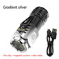 BOOIU Super Bright Flashlight 3 LED Portable Mini Burst Flash Torch Rechargeable Tail Magnet Outdoor Spotlight with Pen Clip