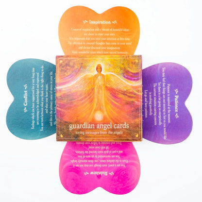 46pcs Classic Heart-Shaped Angel Oracle Cards - English Version Loving Messages From The Angels Spiritual Guidance Deck