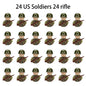 WWII Infantry Military Soldier War National Army Mini Gun armament Models Building Blocks Building Blocks Toys for Kids