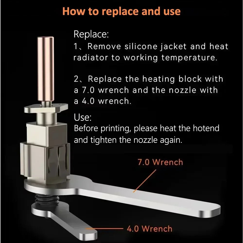For Bambu Lab P1S Hotend Complete Assembly Upgrade Hardened Steel Extruder Kit For X1 X1C P1P P1S Fan Nozzle X1 Carbon Hot End