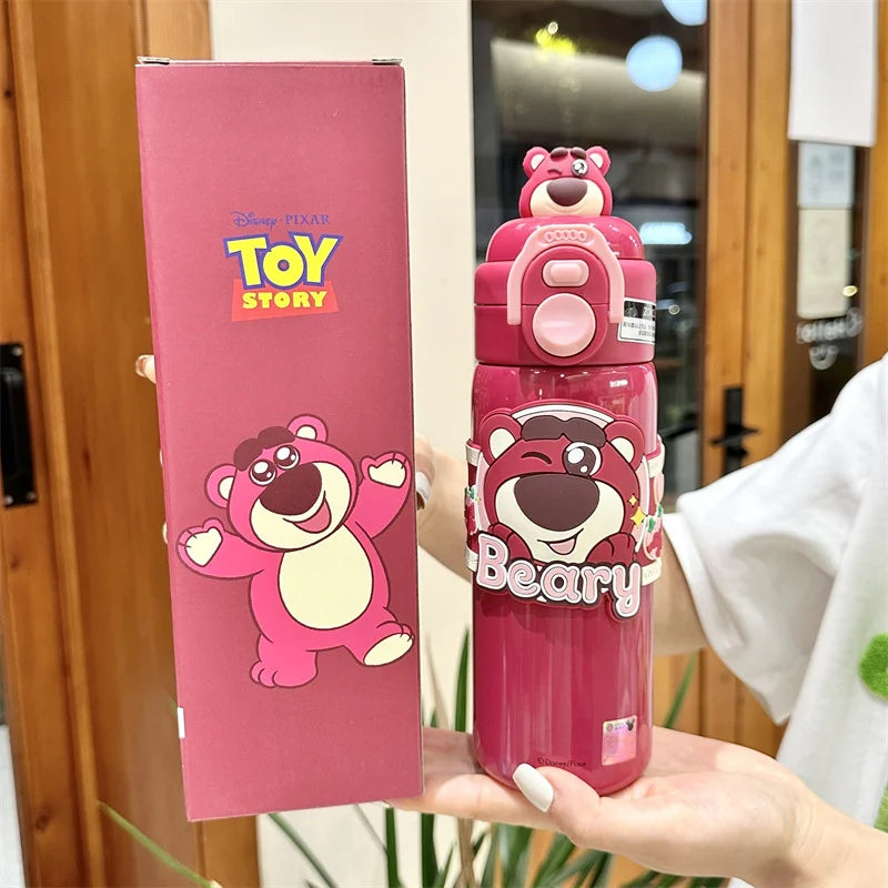 X&W  Zootopia Judy Nick Stainless Steel Insulated Cup Double Drinking Straw Cup Warm and Cold Proof Outdoor Sports Water Bottle