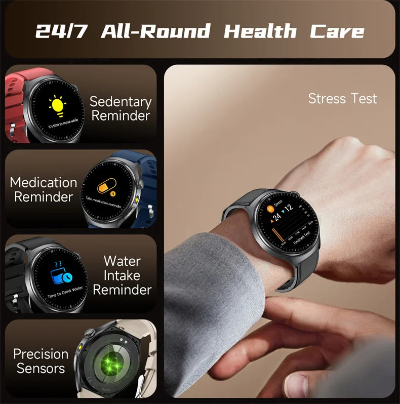 2026Nowość Zdrowie Sport EKG AI Diagnostyka Inteligentne Zegarki Męskie Tętno Ciśnienie Krwi IP68 Wodoodporne Smartwatche Dla Mężczyzn Kobiet