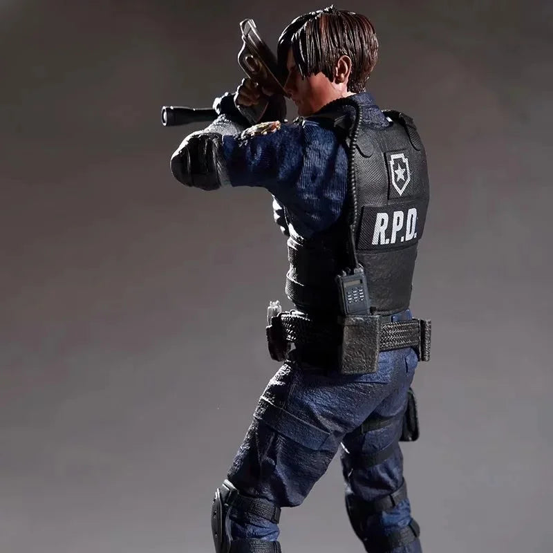 Action Figure 32cm Leon Kennedy Jill Valentine Zombie Hunter Anime Desk Decoration Gk Statue Toys Gift