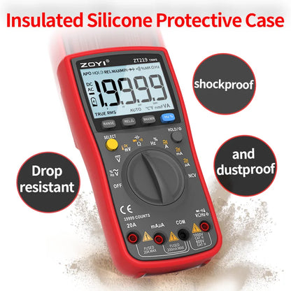 ZT219Digital Multimeter 19999 Counts True Rms Multimeters AC/DC Current Meter Voltimetro Profesional Voltage Tester f