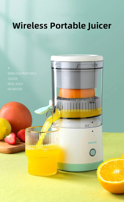 USB Rechargeable Electric Juicer 1PC Wireless Citrus Lemon Orange Juicer Automatic Fresh Fruit Blender for Kitchen