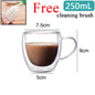80ML Double Wall Glass Cup 1/12PCS Transparent Handmade Heat Resistant Tea Drink Whisky Wine Set Espresso Coffee Milk Mugs Gift