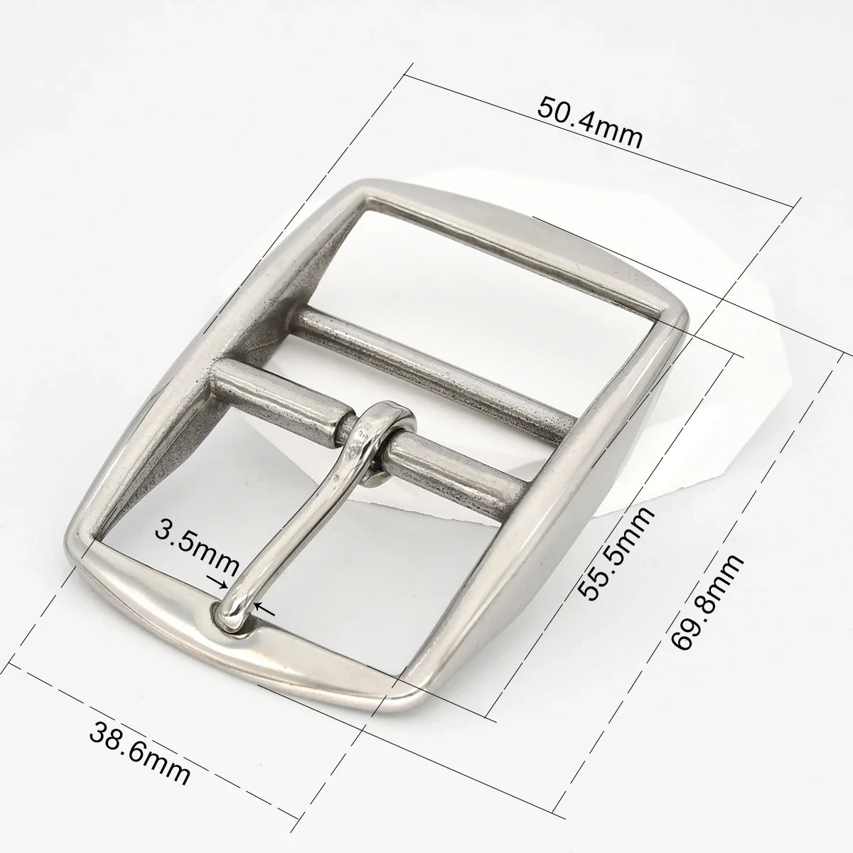 1pieceStainless Steel Adjustable Belt Buckle Double-bar Pin Buckle Tri-glide Slider Horse Halter Harness Accessories Parts