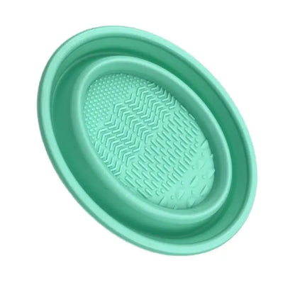 Soft Silicone Makeup Brush Cleaner Folding Powder Puff Cleaning Bowl Eyeshadow Brushes Wash Clean Mat Beauty Tools Scrubber Box