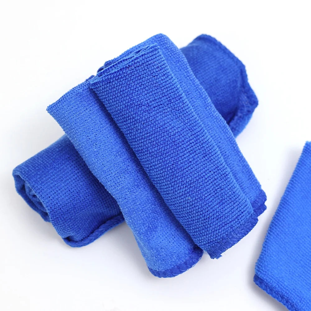 1-20Pcs Soft Microfiber Car Cleaning Towel Drying Cloth Hemming Wash Towel Water Suction Polishing Car Motorcycle Cleaning Tools