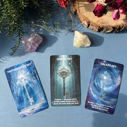 The Key Oracle Card Deck for Beginners, Oracle Card Tarot Set for Clarity, Choice,Life Direction, Fortune Telling Cards for Love