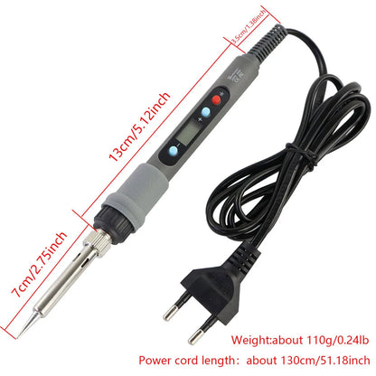 Adjustable Temperature Electric Soldering Iron 80W Welding Solder Rework Station Heat Pencil Tips Repair Tools Ceramic Heater