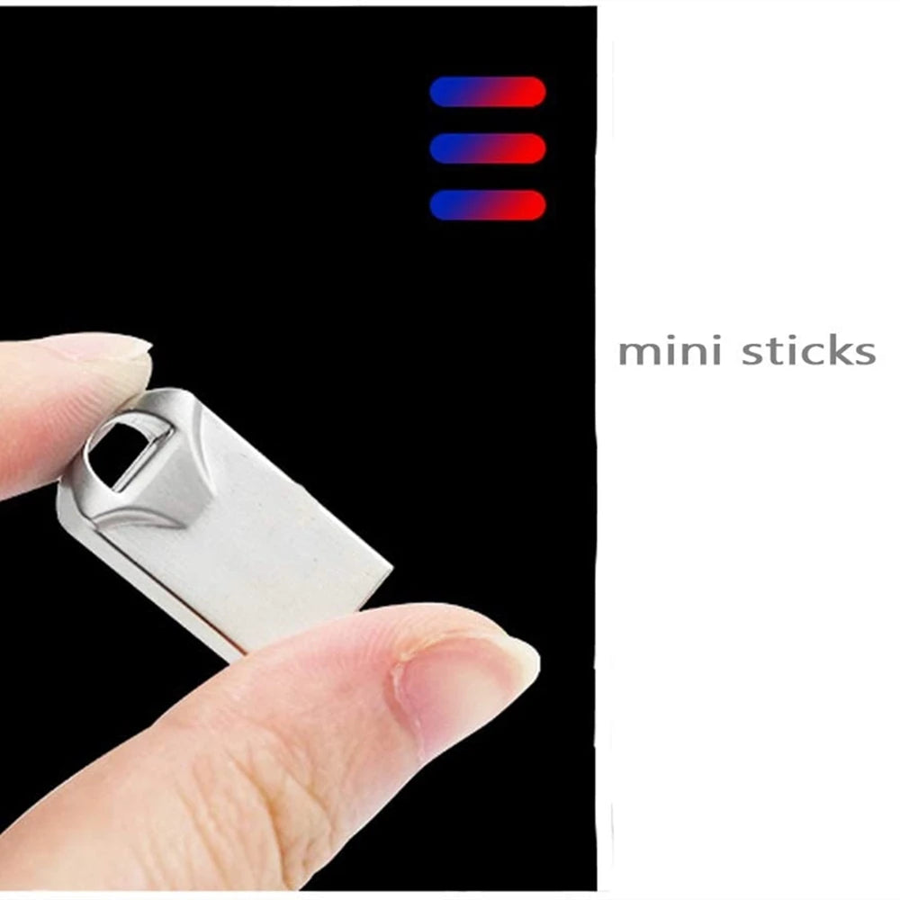 New Mini Metal USB Flash Drive 256GB 512GB Waterproof Type-C Pen Drive Memory Stick Key Disk Flash Memory U Disk Thumb Drive Gif